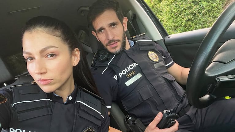 Úrsula Corberó junto con Quim Gutiérrez durante el rodaje.