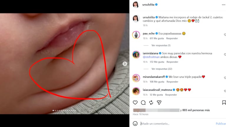 Úrsula Corberó volvió al trabajo tras ser mamá (Fotos del Instagram @ursulolita)