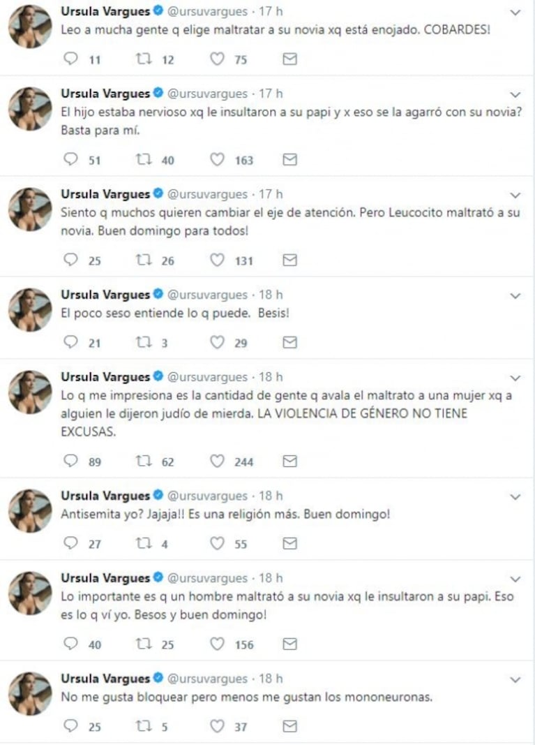 Ursula Vargues, polémicos tweets sobre la comunidad judía: repudio en las redes sociales y su descargo en TV