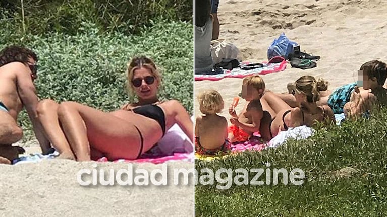 ¡Vacaciones ensambladas! China Suárez, embarazada sexy en las playas de Chile junto a los hijos de Vicuña
