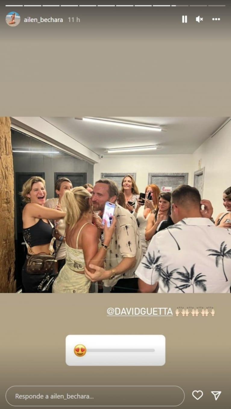 Vacaciones soñadas: Ailén Bechara conoció a David Guetta en una discoteca de Ibiza