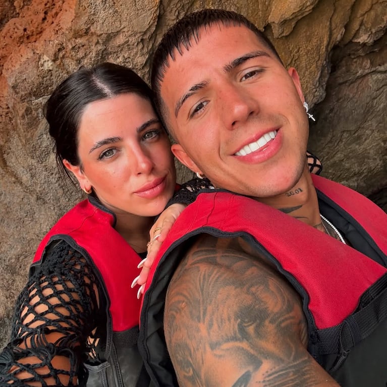 Valentina Cervantes y Enzo Fernández. (Foto: @valucervantes)