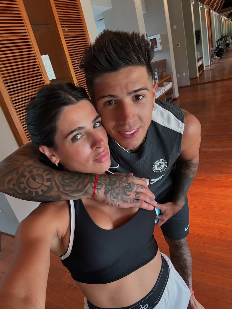 Valentina Cervantes y Enzo Fernández. (Foto: @valucervantes)