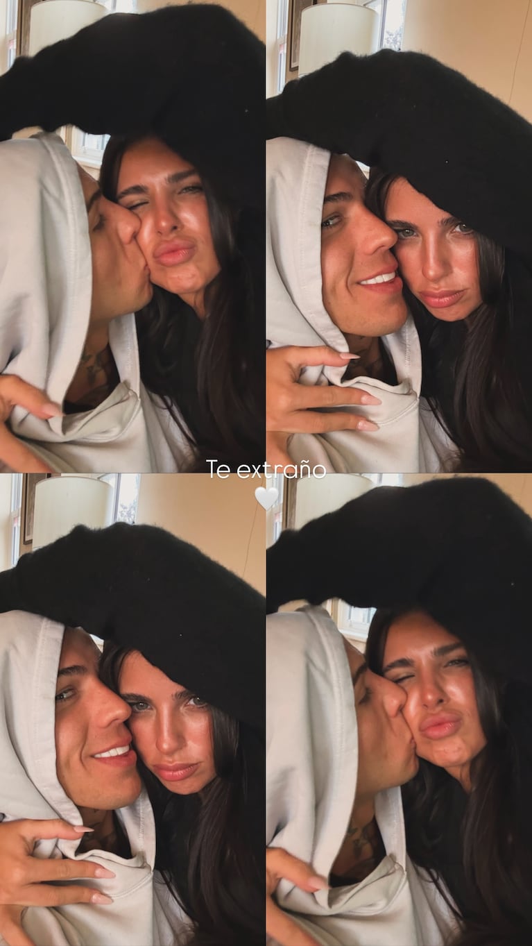 Valentina Cervantes y Enzo Fernández: "Te extraño". Foto: Instagram @valucervantes