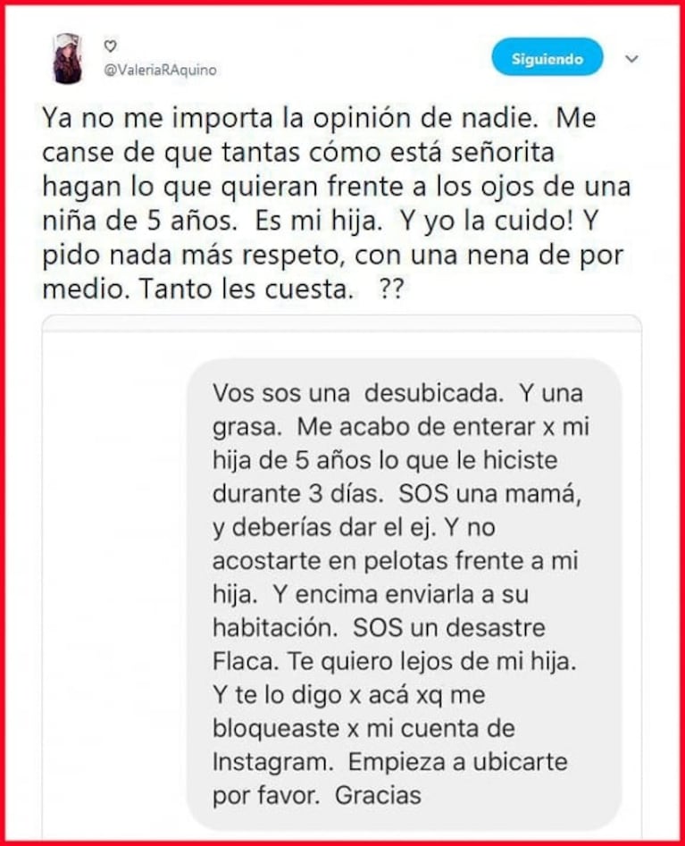 Valeria Aquino, furiosa con el Polaco y Barby Silenzi: "Mi hija encontró a los dos haciendo cosas de novios"