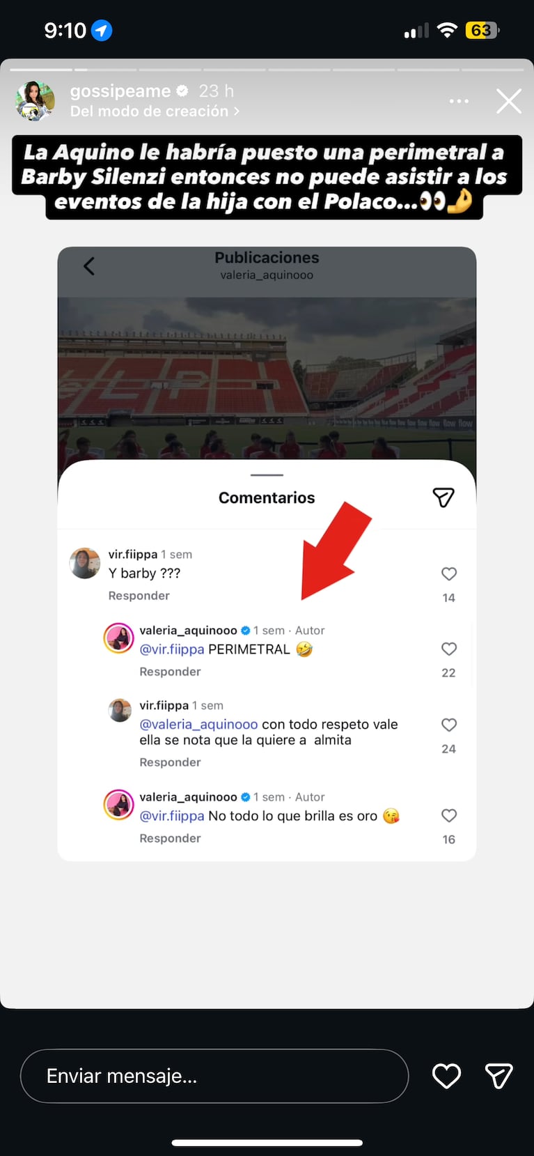 Valeria Aquino le puso una perimetral a Barby Silenzi. Crédito: Instagram