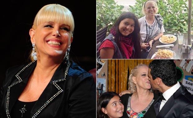 Valeria Lynch junto a Cau Bornes y la hija del cantante. (Foto: archivo)