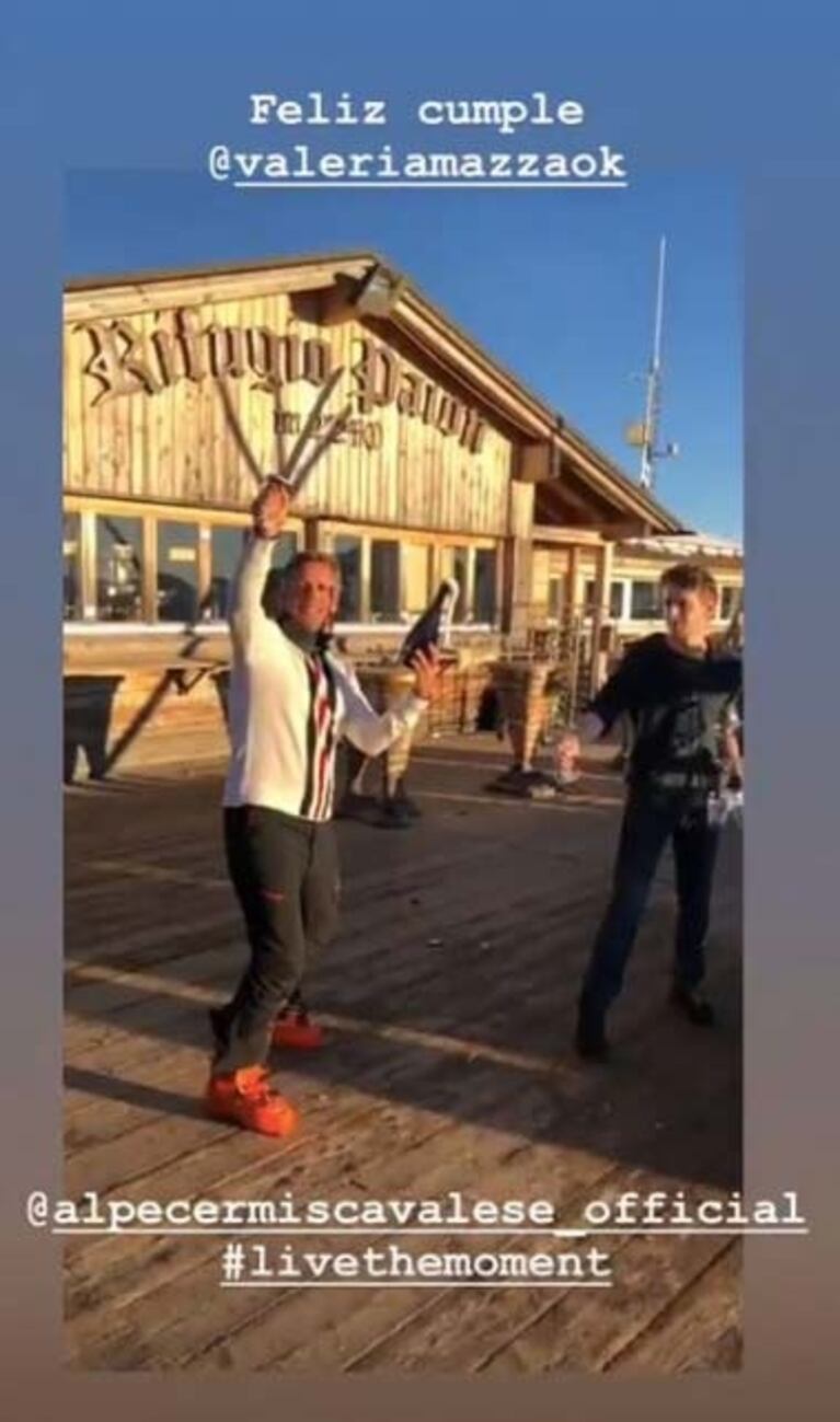Valeria Mazza festejó sus 47 años en Italia: celebración vip en una montaña a 2200 metros de altura