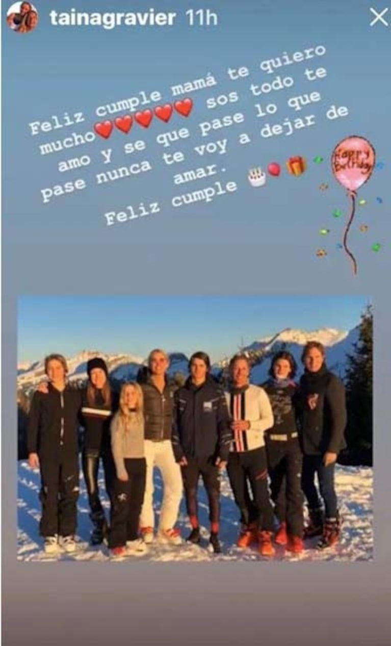 Valeria Mazza festejó sus 47 años en Italia: celebración vip en una montaña a 2200 metros de altura 
