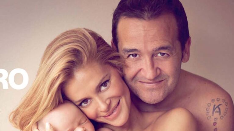 Vanina Escudero, Waldo Navia y Benicio. (Foto: revista Gente)