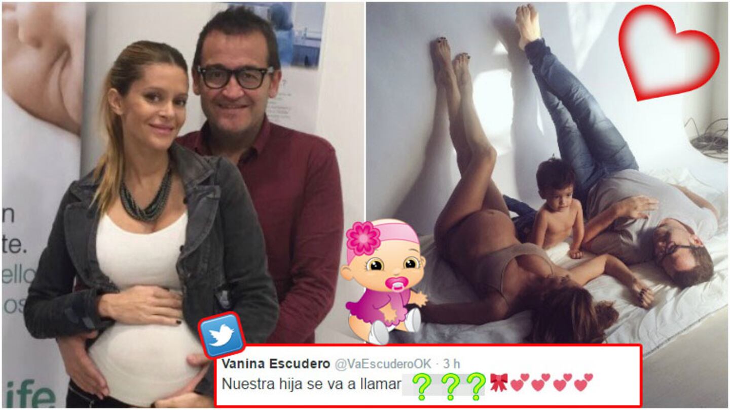 Vanina Escudero y Álvaro Navia ya eligieron nombre para su bebé en camino (Fotos: Twitter)