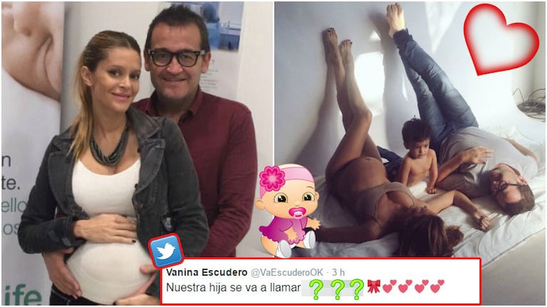 Vanina Escudero y Álvaro Navia ya eligieron nombre para su bebé en camino (Fotos: Twitter)