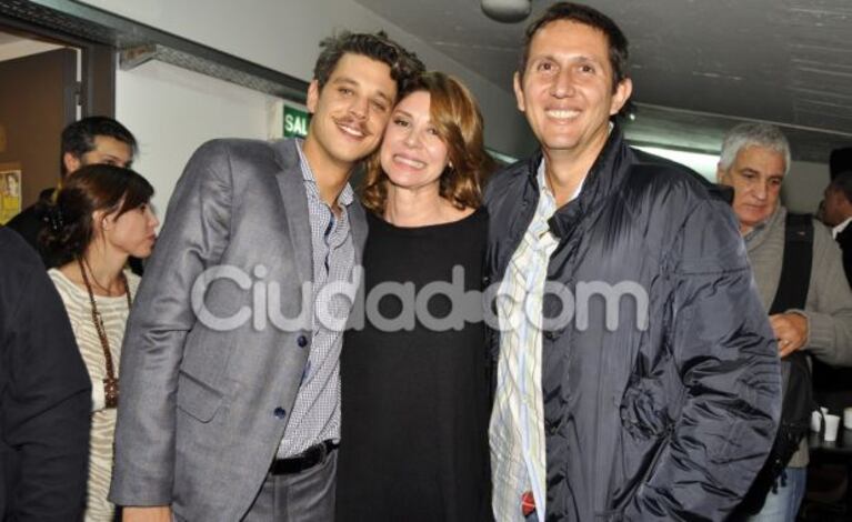 Varsky, Carámbula y Ludovico Di Santo, en el estreno (Foto: Jennifer Rubio). 