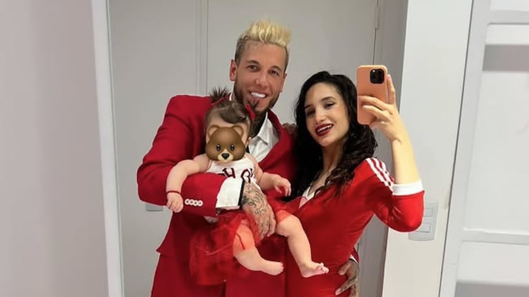 Venezia en su primer día de jardín con Melody y Alex. Foto: IG | alexcaniggia