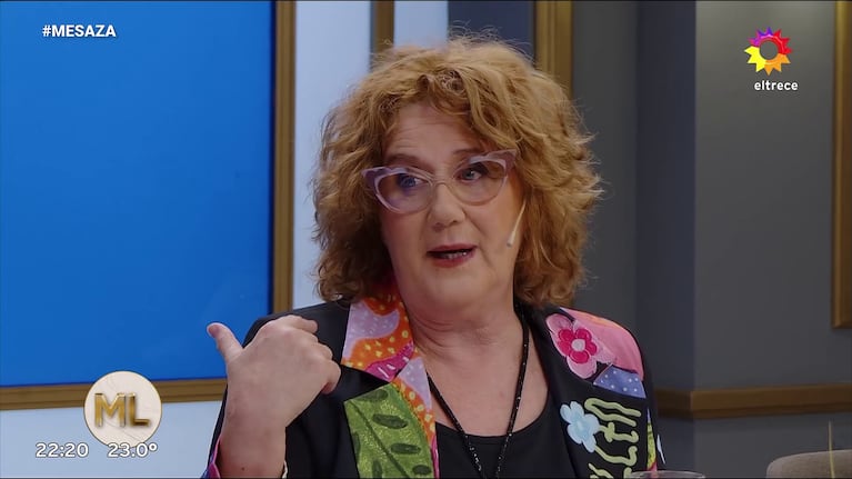 Verónica Llinás habló en La Noche de Mirtha de las escenas de violencia y sexo con la China Suárez en En el Barro (Foto: captura de eltrece).