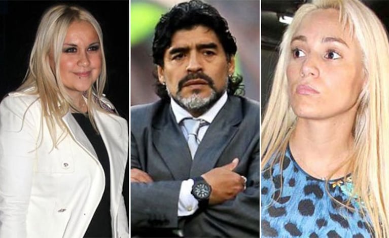 Verónica Ojeda, Diego Maradona y Rocío Oliva (Foto: Web)