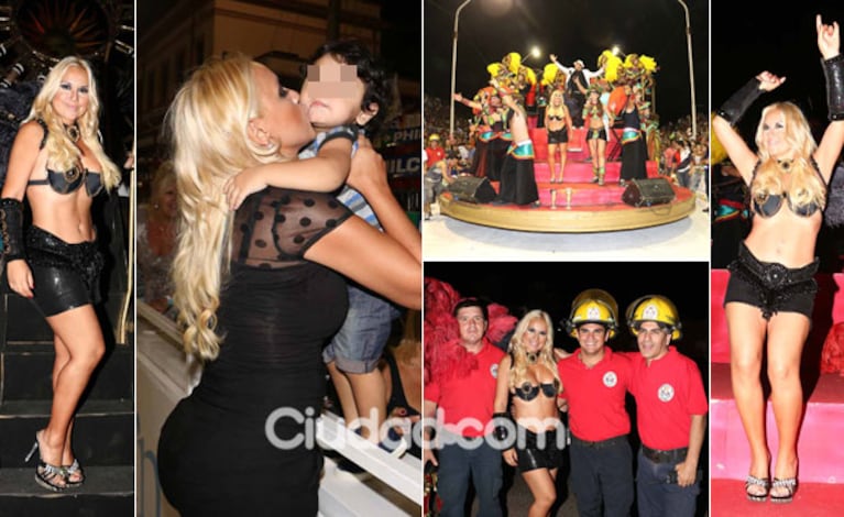 Verónica Ojeda, en el carnaval de Gualeguaychú. (Fotos: Movilpress)