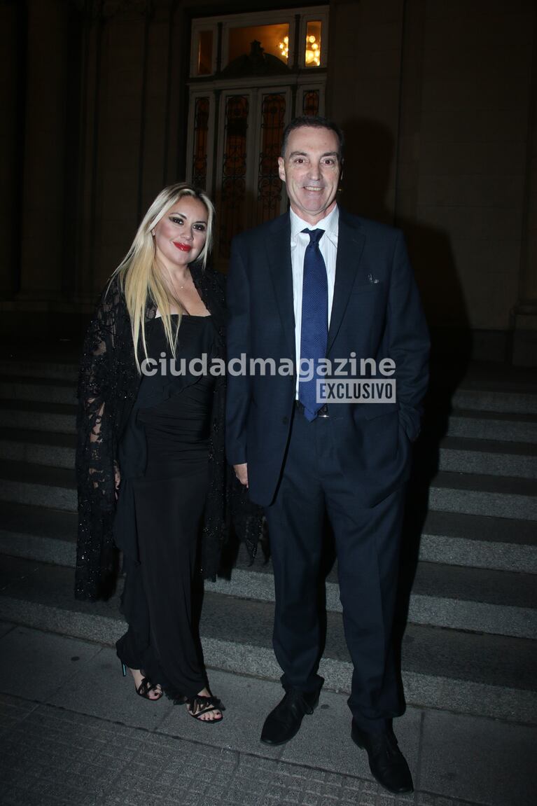 Verónica Ojeda y Mario Baudry en el Teatro Colón (Foto: Movilpress).