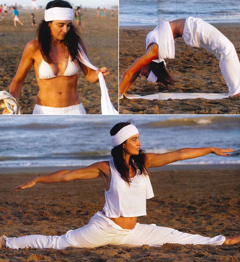 Verónica Varano  se recibió de profesora de yoga y dio clases en el mar. (Foto: revista ¡Hola! Argentina)