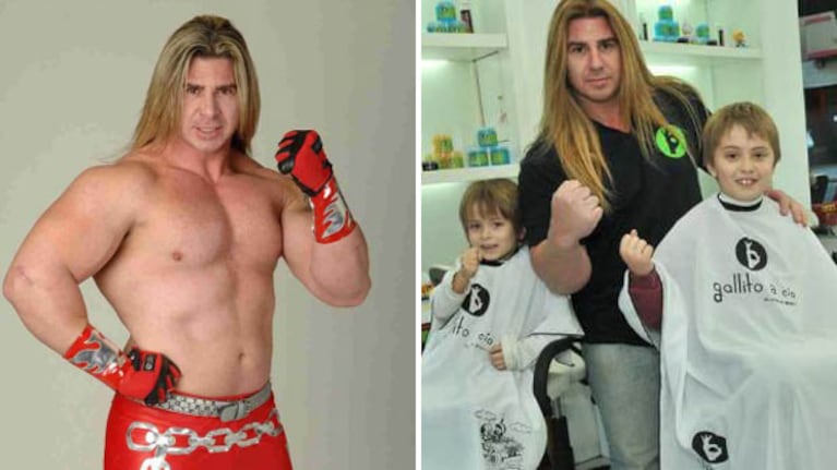 Vicente Viloni, de luchador a peluquero. (Foto: Web y revista Semanario)