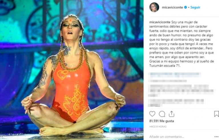Viciconte, tras la pelea con Laurita: "Prefiero que me odien por cómo soy a que me amen por lo que aparento"