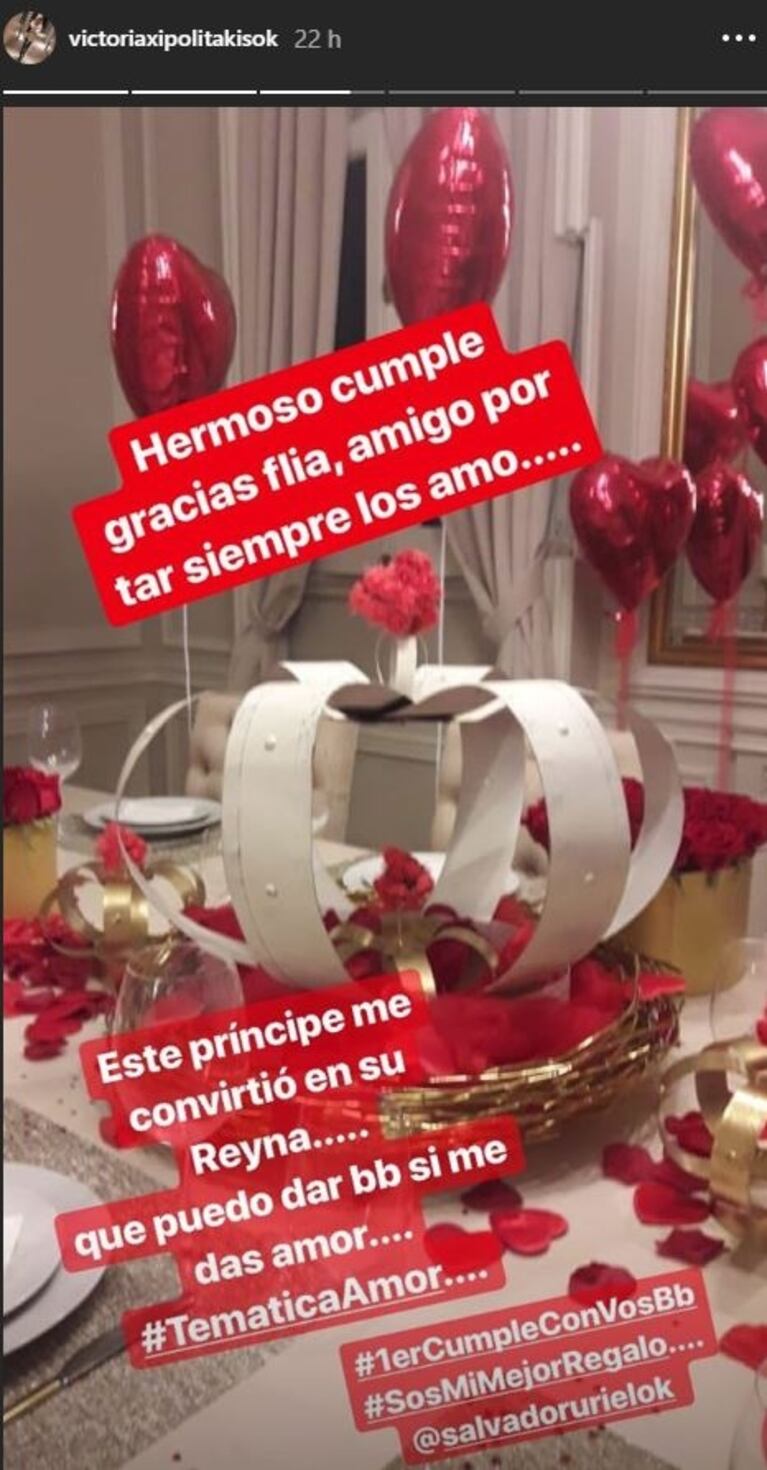 Vicky Xipolitakis celebró su cumpleaños junto a su bebé y Javier Naselli, pero... ¿hay reconciliación?