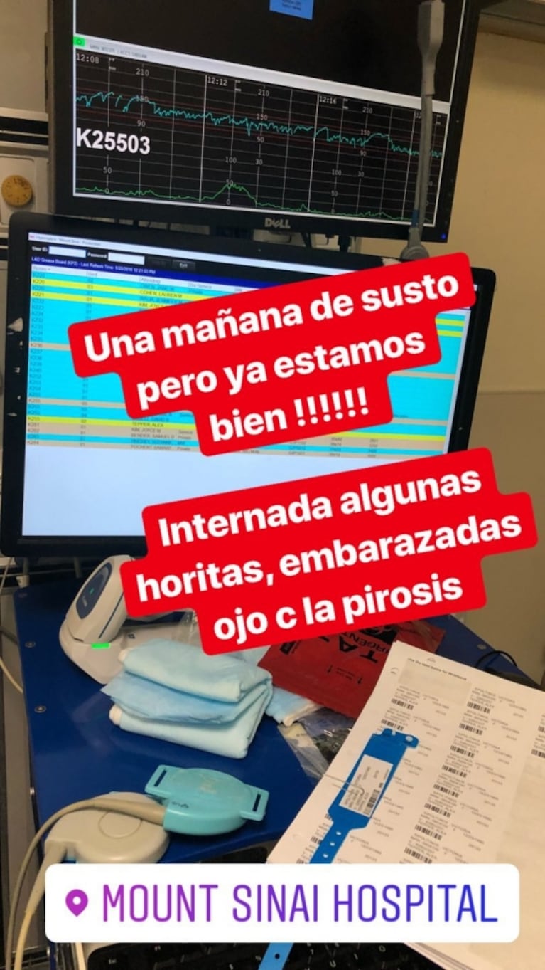 Vicky Xipolitakis estuvo internada por una horas: "Embarazadas, ojo con la pirosis"