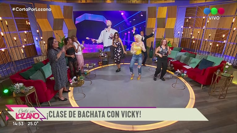 VIcky Xipolitakis hizo bailar bachata a todos en Cortá por Lozano.