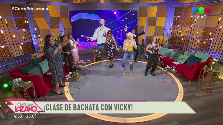 VIcky Xipolitakis hizo bailar bachata a todos en Cortá por Lozano.