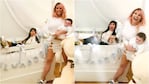 Vicky Xipolitakis mostró el nuevo cuarto de su bebé, con Moria Casán en la cuna (Fotos: Instagram)