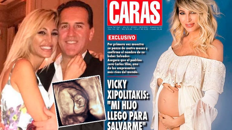 Vicky Xipolitakis mostró su pancita y reveló el nombre de su bebé (Foto: revista Caras y web)