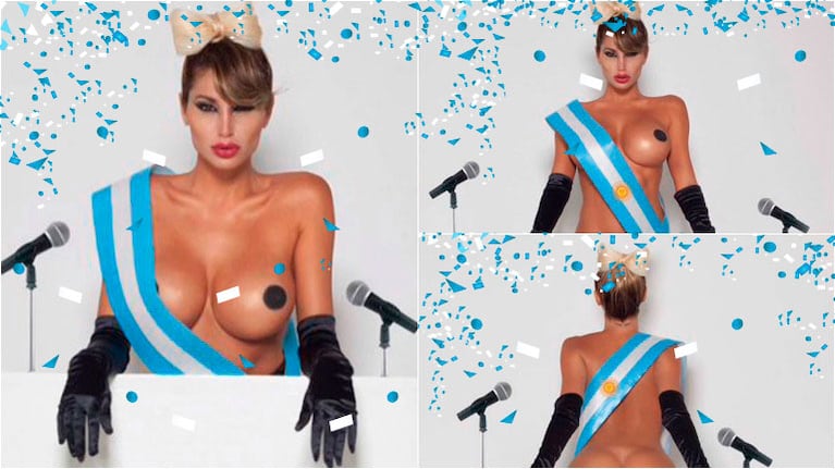 ¡Vicky Xipolitakis, presidenta! Sus sensuales fotos con look electoral. Foto: Twitter