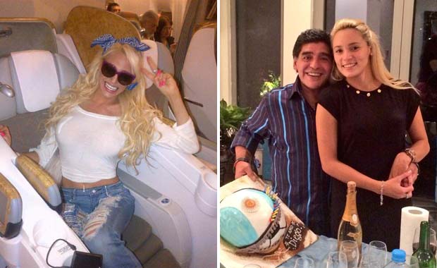 Vicky Xipolitakis viaja a Dubai, ¿para encontrarse con Rocío Oliva y Diego Maradona? (Fotos: Twitter)