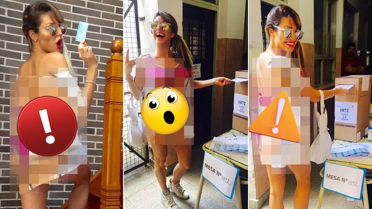 Vicky Xipolitakis y su voto "hot": el singular look que eligió para votar