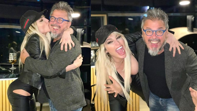 Vicky Xipoolitakis acompañó a Donato de Santis en la inauguración de su pizzería y posteó divertidas fotos juntos.