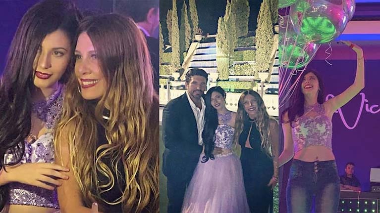 Victoria lució un extravagante vestido pero se puso un jean para bailar con sus amigos.
