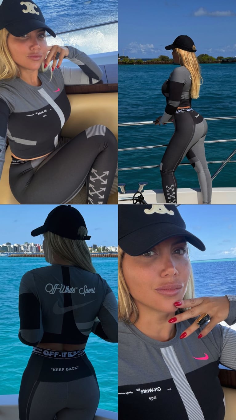Video: Wanda Nara y Martín Migueles navegaron junto a delfines y mostraron la intimidad del yate (Fotos: Instagram)