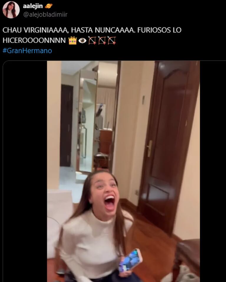 Virginia fue eliminada de Gran Hermano en un mano a mano contra Furia: los memes más picantes