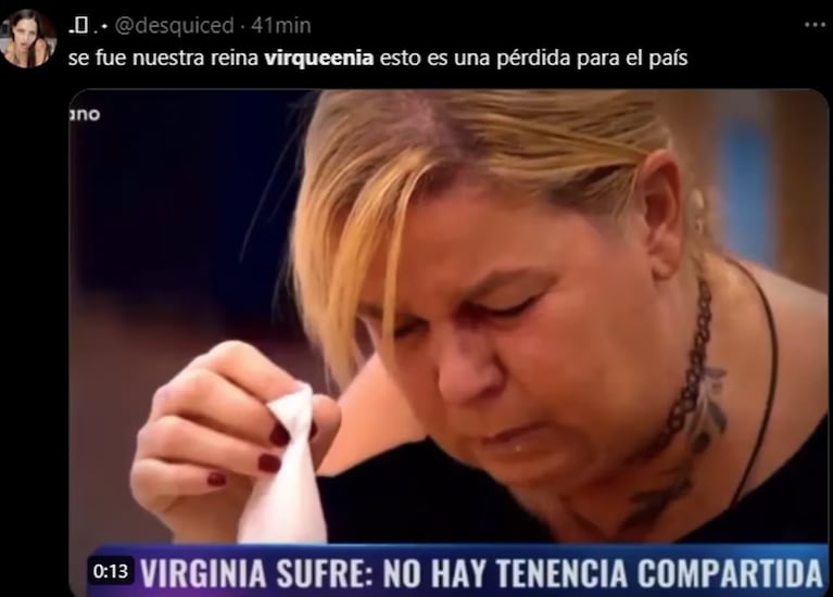 Virginia fue eliminada de Gran Hermano en un mano a mano contra Furia: los memes más picantes