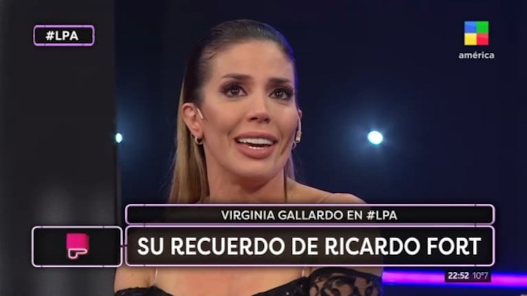 Virginia Gallardo se emocionó hasta las lágrimas al hablar de Ricardo Fort: "Quedamos en vernos y nunca llegó"