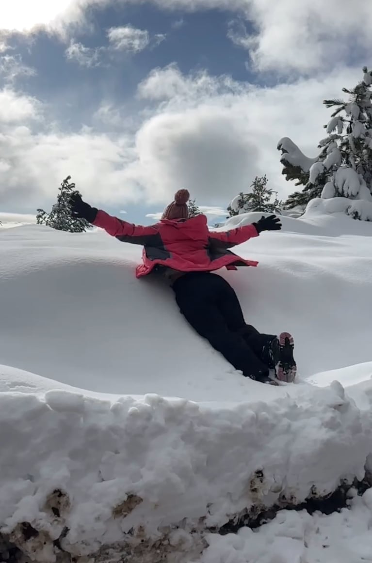 Viriginia viajó a Bariloche con su hija y sus amigos.