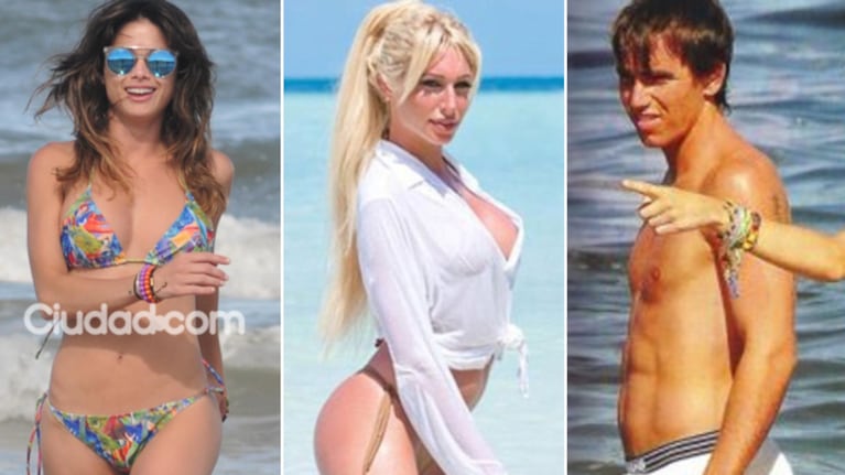 Vitto Saravia, en Punta del Este. Pablo Muche, en Mardel... ¿pasó algo con Vicky Xipolitakis? (Fotos: TMPress y Web)