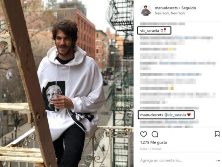 Vitto Saravia y Manu Desrets, juntos en Nueva York: ¡indicios de romance en las redes!