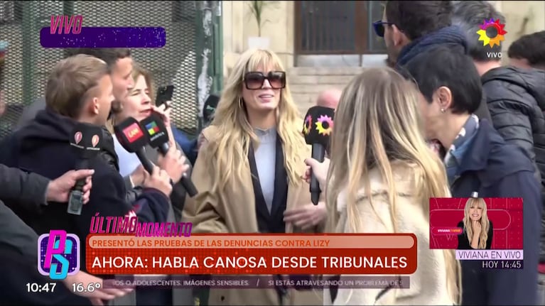 Viviana Canosa declaró en Comodoro Py. (Foto: Puro Show).