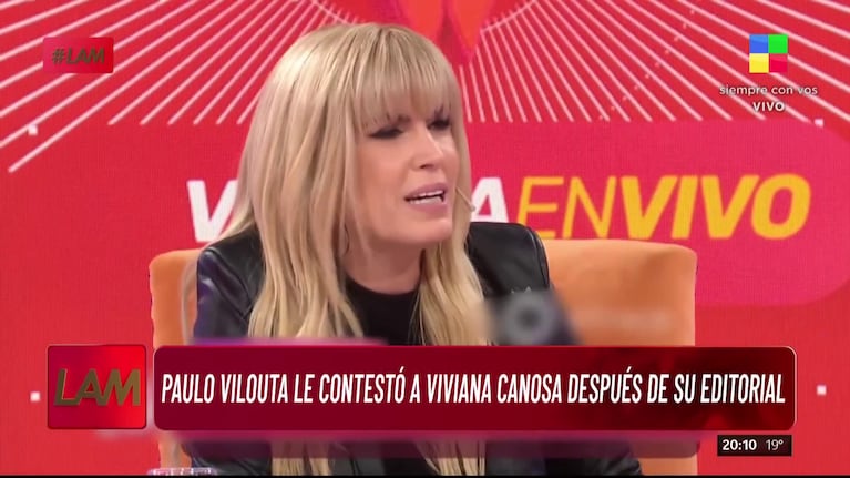 Viviana Canosa en Viviana en Vivo (Foto: captura de América).