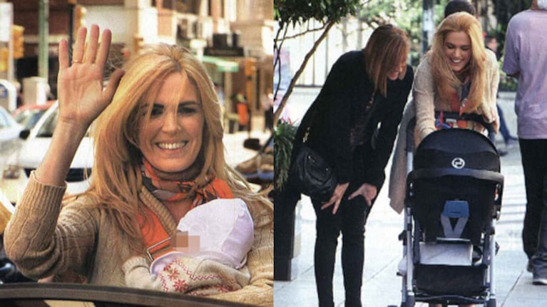Viviana Canosa, feliz con su beba y su cuñada (Fotos: Revista Gente).
