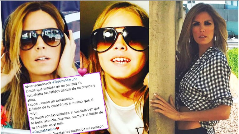 Viviana Canosa y su hija Martina, dos gotas de agua (Fotos: Instagram)