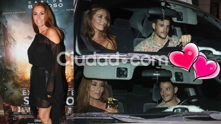 Viviana Saccone y Santiago García Rosa, juntos en el estreno (Fotos: Movilpress).