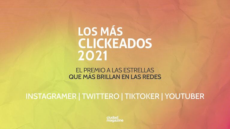 Votá en #LosMásClickeados2021 a tu instagramer, twittero, tiktoker y youtuber favorito