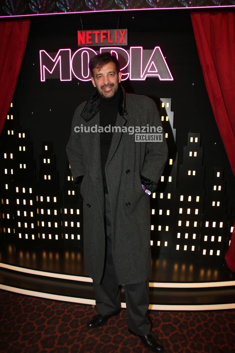 Walter Leiva en el estreno de la serie de Moria Casán (Foto: Movilpress).